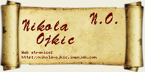 Nikola Ojkić vizit kartica